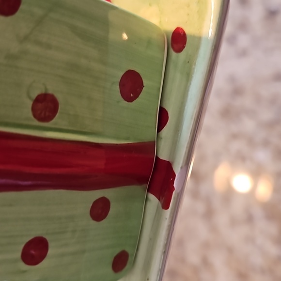 Vintage gift wrap present salt and pepper shakers with dish - Picture 8 of 10